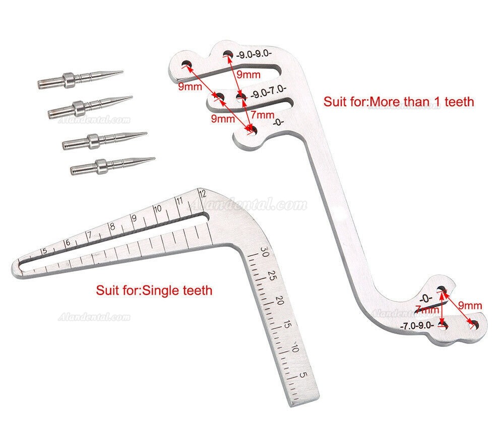 TT® Dental Implant Locator L&S Surgical Drill Guide Instrument Measuring Ruler Calipers Guage